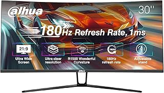 داهوا شاشة العاب فائقة الاتساع 30 بوصة WFHD 200Hz 1 مللي ثانية DCR مزامنة تكيفية HDMI DP VA بريتو - DHI-LM30-E330CA