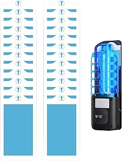 ديكروما 24 قطعة من مصيدة الحشرات الطائرة متوافقة مع مصيدة ذباب الفاكهة من بورلان QH009A، بطاقات لاصقة بديلة لمصيدة الحشرات الطائرة UVA للتوصيل الداخلي (بدون جهاز)