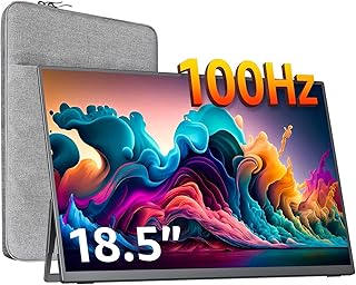 كوكوبار شاشة محمولة 18.5 بوصة 1080P 100Hz 72% NTSC USB-C HDMI كبيرة للابتوب ماك بوك PS4/5 LCD أسود