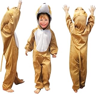 Embhlitfe Lion Costume for Children, Animal Costume for Children, Lion Jumpsuit with Hood, Animal Romper with Hood Costume for Children, Animal Onesie, Halloween Cosplay Costumes for Boys Girls