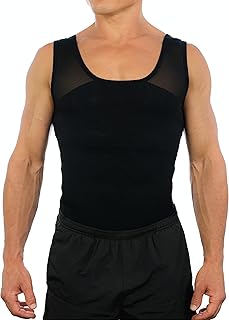 Esteem Apparel (X-Large, Black) - Original Men's Compression Shirt to Hide Gynecomastia Moobs Chest Slimming Body Shaper Undershirt