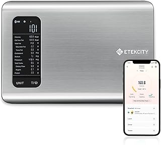 ميزان مطبخ للطعام من اتكسيتي رقمي بوحدة الغرام و الاونصة لتساعدك علي فقدان الوزن والخبز والطهي وخبز الكيتو واعداد الوجبات كبير الحجم مادة الاستانلس ستيل ايتيكسيتي، متعدد الألوان