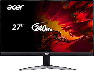 ايسر شاشة العاب كمبيوتر 27 انش WQHD 2560 × 1440 من نيترو AMD فري سينك بريميوم تحديث حتى 240Hz 0.5 مللي ثانية HDR350 DCI P3 90% 1 منفذ عرض 1.4 و2 HDMI 2.1 KG271U Xb miipx