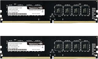 تيم جروب مجموعة ذاكرة RAM اليت DDR4 32GB (2 × 16GB) 2666MHz (PC4-21300) CL19 بدون ذاكرة مؤقتة 1.2 فولت UDIMM 288 دبوس للكمبيوتر المكتبي - TED432G2666C19DC01