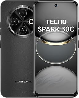 Tecno Spark 30C ثنائي الشريحة، 256 جيجابايت، ذاكرة وصول عشوائي 8 جيجابايت + 8 جيجابايت،اسود