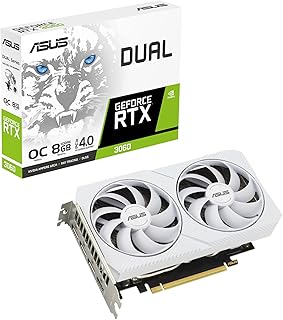 بطاقة رسومات جيفورس RTX™ 3060 اصدار كسر سرعة المعالج 8GB GDDR6 منفذ الملحقات الاضافية السريع 4 HDMI 2.1 عرض 1.4a من اسوس لون ابيض سعة 8 جيجا pci_e_x16