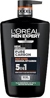 L’Oréal Paris men expert XXXL 5-in-1 Shower Gel and Shampoo for , Shower Bath for Cleaning Body, Hair and Face, 's Body Care for Long-Lasting Freshness with Carbon, Pure Carbon, 1 x 1000 ml