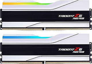 G.سكيل ذاكرة كمبيوتر مكتبي ترايدنت Z5 نيو RGB (AMD اكسبو) DDR5 RAM 32GB (2x16GB) 6400MT/s CL32-39-39-102 1.40 فولت UDIMM - ابيض غير لامع (F5-6400J3239G16GX2-TZ5NRW)، من جي سكيل