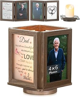 Inweder Memorial Gifts for Loss of Dad: In Loving Memory - Bereavement Gifts for Loss of Father on Tabletop Freestanding Fits 4x6 Pictures