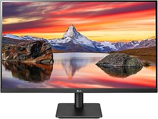 LG شاشة IPS 27MP400-B مقاس 27 انش FHD (1920 × 1080) مع تصميم ثلاثي الجوانب بدون حدود تقريبًا وتقنية AMD فري سينك وتحكم على الشاشة - اسود، LED