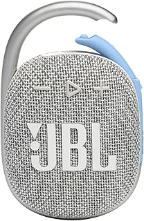 JBL مكبر صوت بلوتوث لاسلكي مقاوم للماء من كليب 4 ايكو مع عمر بطارية يصل الى 10 ساعات، ابيض