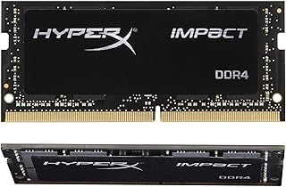 ذاكرة RAM فيوري امباكت من كينجستون سعة 64 جيجابايت (2× 32 جيجا بايت) بتردد 2933MHz DDR4 وزمن تاخير الذاكرة 17، مجموعة ذاكرة لابتوب KF429S17IBK2/64، اسود، سعة 64.0 GB