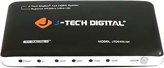 جي- تيك ديجيتال موزع طاقة JTD0104/4K بـ4 منافذ HDMI 1X4 يدعم دقة UHD 4K 3840 A 2160 وثلاثي الابعاد