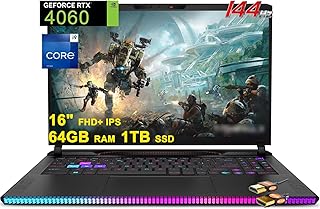 MSI لابتوب العاب رايدر GE68HX 16 انش FHD IPS 144Hz انتل 24 كور i9-13950HX 64GB RAM 1TB SSD جيفورس RTX 4060 8GB RGB خلفية ثاندربولت 4 USB-C ديناوديو كاميرا ويب خصوصية ويندوز 11 اسود كيبل HDMI