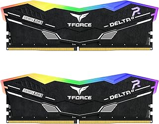 تيم جروب ذاكرة RAM دلتا الفا RGB DDR5 32GB (2x16GB) 6000MHz (PC5-48000) CL38 انتل XMP 3.0 وAMD اكسبو متوافقة مع وحدة ذاكرة مكتبية، اسود، FF7D532G6000HC38GDC01 من تي فورس