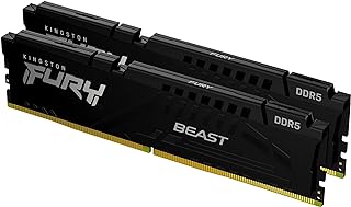 كينغستون تقنية فيري بيست 32GB (2x16GB) 6000MT / s DDR5 CL36 مجموعة ذاكرة سطح المكتب من 2 | معرض AMD | التوصيل والتشغيل | KF560C36BBEK2-32 ، اسود