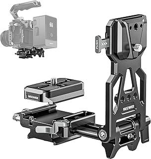 NEEWER V Mount Battery Plate Foldable Arca Camera Base Plate for RS4 RS3 Gimbal and Tripod, Lightweight Video Rig for DSLR Compatible with SmallRig V Lock Battery and Cage, PS015