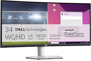 ديل S Series S3423DWC شاشة حاسوب مسطحة 86 4 سم 34 Wide Quad HD كريستال سائل LCD أسود 3440 x 1440