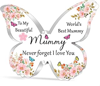 FMCC Mummy Gifts Acrylic Plaque Mummy Birthday Gifts Best Mum Gifts Christmas Presents for Mummy Mothers Day World's Best Mummy