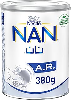 حليب نيستله نان ايه ار، من الولادة حتى 12 شهر بتركيبة للرضع لتقليل الارجاع، 380 غرام - عبوة من قطعة علبة 1
