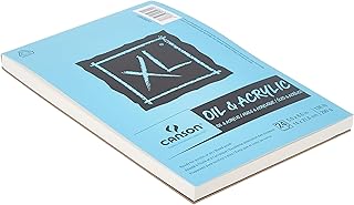 كانسون ورق زيتي واكريليك من سلسلة اكس ال، وسادة قابلة للطي، 13.97 سم × 21.59 سم، 24 ورقة (136 باوند/290 غرام) - ورق فني للبالغين والطلاب