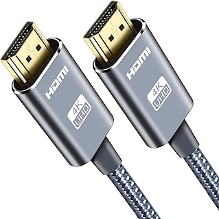 ليدستار كيبل HDMI 4K 60HZ 20 قدم، كيبل HDMI 2.0 عالي السرعة 18Gbps اتش دي سي بي 2.2 HDR 3D ARC ايثرنت - سلك مضفر HDMI الى HDMI متوافق مع شاشة Xbox سلسلة X وبلاي ستيشن 4 وسويتش