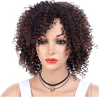 Wigs Synthetic Braid T-Color Fluffy Synthetic Woven Wig Stage Hip-hop Partial African Small roll mid-Length Wig Headdress