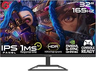 شاشة العاب IPS مسطحة 2K مقاس 32 انش بدقة QHD ‏165Hz مللي ثانية 2560×1440 - جي سينك وفري من جيم اون لون اسود متوافقة وحدة تحكم بمنفذ HDMI 2.1 موديل GOP32QHD165 LCD 1