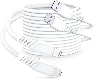 دوركورد شاحن ايفون، [معتمد من ابل] كيبل شحن USB A بطول 10 قدم الى شاحن سريع لايفون، كيبل شحن ابل ايفون متوافق مع ايفون 13/12/11 برو ماكس Xs X XR 8 7 ايباد ايبود والمزيد