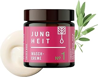 JUNGHEIT Rose Wash Cream | Organic | Anti-Blackheads | No Preservatives | Skin Clarifying Pore Cleaner | Certified Organic Natural Cosmetics - 40 ml