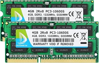 مجموعة دوميكي 8GB (2x4GB) متوافقة مع ابل انتل AMD DDR3 1333MHz PC3-10600 PC3-10600S لاوائل/اواخر 2011 13/15/17 انش ماك بوك برو منتصف 2010 منتصف 2011 21.5/68.6 iMac ، iMac ، منتصف 2011 ماك ميني