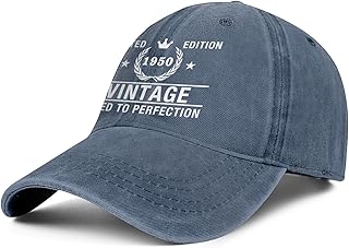 75th Birthday Gifts for Men Women Hats 75 Vintage Embroidered Baseball Cap