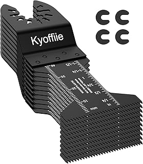 كيوفي 10 قطع من شفرات متعددة الادوات، 1-3/4 انش، مجموعة شفرات متعددة الادوات سريعة التحرير، شفرات ادوات متذبذبة عالمية للخشب والبلاستيك متوافقة مع ديوالت ريوبي ماكيتا بوش كرافتس مان