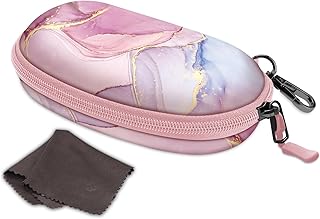 Fintie Sunglasses Case with Carabiner, Hard Shell Shockproof Sport Glasses Cases Travel Zipper Eyeglasses Holder