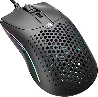 ماوس العاب موديل O 2 RGB من جلوريوس سلكي خفيف الوزن 59 غرام 26000 نقطة لكل بوصة ومستشعر بصري BAMF 2.0 و6 ازرار قابلة للبرمجة مريح باضاءة خلفية للكمبيوتر واللاب توب اسود