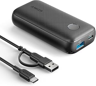 شاحن باور بانك باور كور 10000 ريدوكس محمول بسعة 10000mAh بمنفذ توصيل طاقة USB-C بقدرة 25 واط من انكر لاجهزة ايفون 12/11/ميني/برو/برو ماكس/XR/XS وسامسونج S21/S20 وبكسل 3/3XL وايباد ميني 5 وغيرها، أزرق