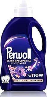 Perwoll Renew Sea of Flowers Detergent (1x 27 Wash Loads), Mild Deetergent Gently Cleanses and Renews Dark Colors and Fibers | With Triple-Renew Technology and Tempting Fragrance