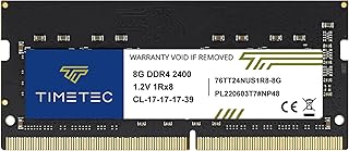 تايم تيك هاينكس IC 8GB DDR4 2400MHz PC4-19200 غير مخزن مؤقت غير ECC 1.2V CL17 1Rx8 رتبة واحدة 260 دبوس SODIMM لابتوب نوت بوك ذاكرة RAM ترقية (8GB)