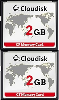 بطاقة ذاكرة فلاش مضغوطة من Cloudisk 2X CF ذات أداء مدمج للكاميرا الرقمية القديمة (2X2GB)