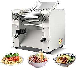 GZDhudr 2200W Commercial Noodle Machine, Round Knife/Wide Knife/Linguine Knife Noodle Cutter Machine, Pasta Fresh Noodle Machine, CE/FCC/PSE/CCC(Round Knife-3mm)