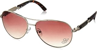 نظارات شمسية من GUESS للنساء Metal Aviator, ذهبي