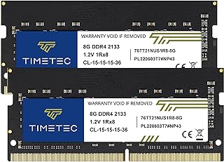 وحدة ذاكرة RAM متطورة للكمبيوتر والنوت بوك واللابتوب SODIMM 260 دبوس مفرد 1.2V CL15 1Rx8 غير مدعوم بذاكرة مؤقتة غير- اي سي سي DDR4 2133MHz PC4-17000، مجموعة 16GB (2x8GB) من تايمتيك، 16GB (2x8GB)