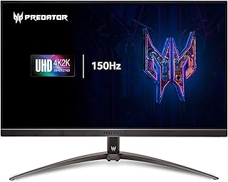 ايسر شاشة العاب XB283K V3bmiiprx 28 انش 4K UHD 3840×2160 من بريداتور | AMD فري سينك بريميوم | ايجل سبليندور IPS 400 | معدل تحديث 150Hz | HDR400 | 1ms | ايسيف 2.0 | منفذ عرض و2 × HDMI 2.1، LCD، أسود