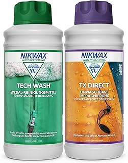 Nikwax Tech Wash and TX. Direct Wash-In Double Pack - Transparent, 2 x 1 Litre