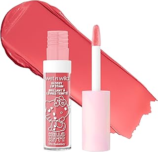 wet n wild Hello Kitty Glossy Lip Stain, Warm Apple Pie Lightly Scented, Nourishing New Glossy Finish Formula, Cruelty-Free & Vegan - So Sweet