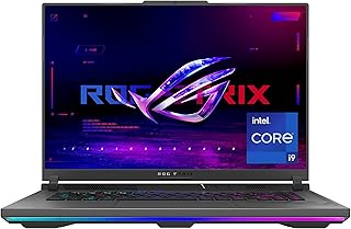 اسس لابتوب العاب روج ستريكس G16 (2023) G614JI-AS94، شاشة 16 انش 16:10 FHD 165Hz، جيفورس RTX 4070، انتل كور i9-13980HX، 16GB DDR5، 1TB PCIe SSD، واي فاي 6E، ويندوز 11، G614JI-AS94، رمادي اكليبس