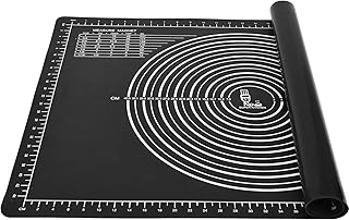 سوبر كيتشن حصيرة معجنات سيليكون غير قابلة للانزلاق كبيرة جدًا 28 انش × 20 انش لبسط الخبز غير اللاصقة، مفارش للطاولة/سطح الطاولة، حصيرة لف العجين، العجن / الفوندان / حصيرة قشرة الفطائر من