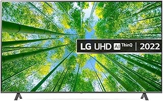 LG تلفزيون الترا اتش دي 4 كيه 75 بوصة سلسلة UQ8000، تصميم شاشة سينما 4 كيه اكتيف HDR ويب او اس سمارت بتقنية الذكاء الاصطناعي ثينكيو - 75UQ80006LD (جديد 2022)، أسود