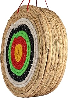 AUVIM Archery Targets Straw Solid Hand-Made Archery Target for Recurve Bow Compound Bow or Longbow 20 Inches Traditional Bow Arrow Target for Kids Youth Adult Archery Hunting Backyard Practice