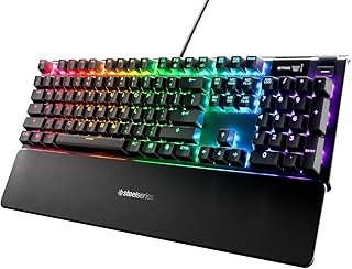 SteelSeries Apex 5 - لوحة مفاتيح الألعاب الميكانيكية الهجينة - إضاءة RGB لكل مفتاح - شاشة Oled الذكية - تصميم فرنسي (AZERTY)